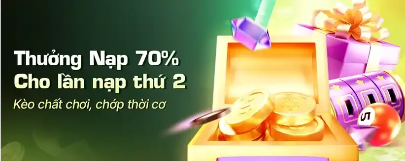 Topbet 16 Topbet thưởng 70% nạp tiền lần 2