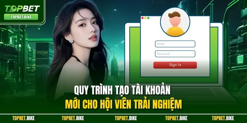Quy trình tạo tài khoản mới cho hội viên trải nghiệm